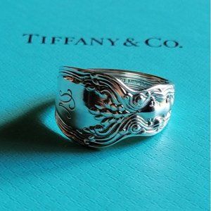 1890 Tiffany &Company Broom Corn Spoon Ring in Sterling Silver #69